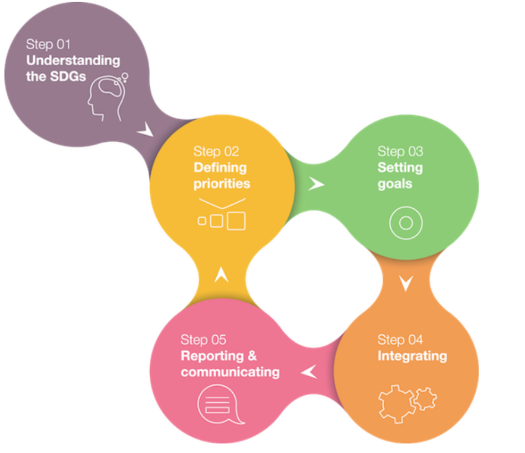 image showing the process of handeling the SDGs