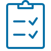icon showing a completed checklist